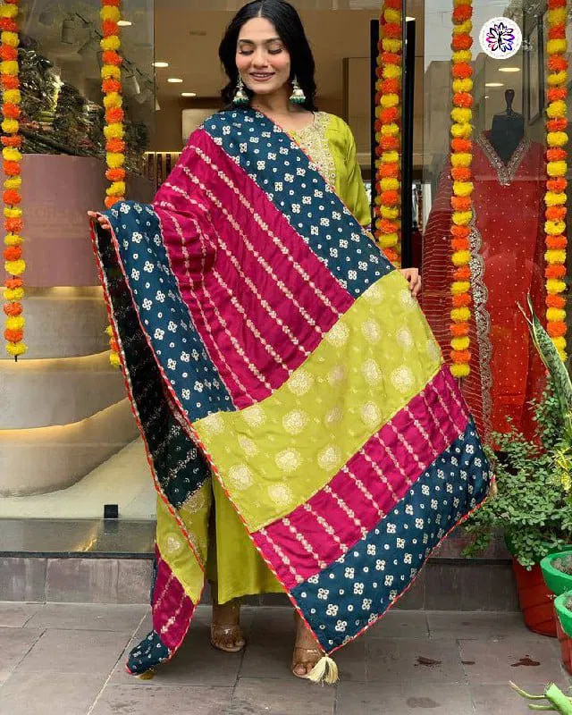 KF 4036 Kalaai Viscose Chanderi Kurti With Bottom Dupatta Wholesale Online